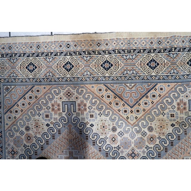 1950s, Vintage Caucasian Shirvan Kilim 4.5' X 5.2' For Sale - Image 11 of 14
