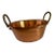 Vintage Heavy Copper Basin With Brass Handles For Sale