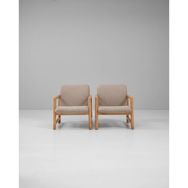 Mid-Century Modern 20th Century Czech Upholstered Armchairs - A Pair For Sale - Image 3 of 18