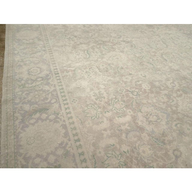Rustic Galerie Shabab Collection Mid-20th Century Turkish Oushak Oversize Carpet For Sale - Image 3 of 8