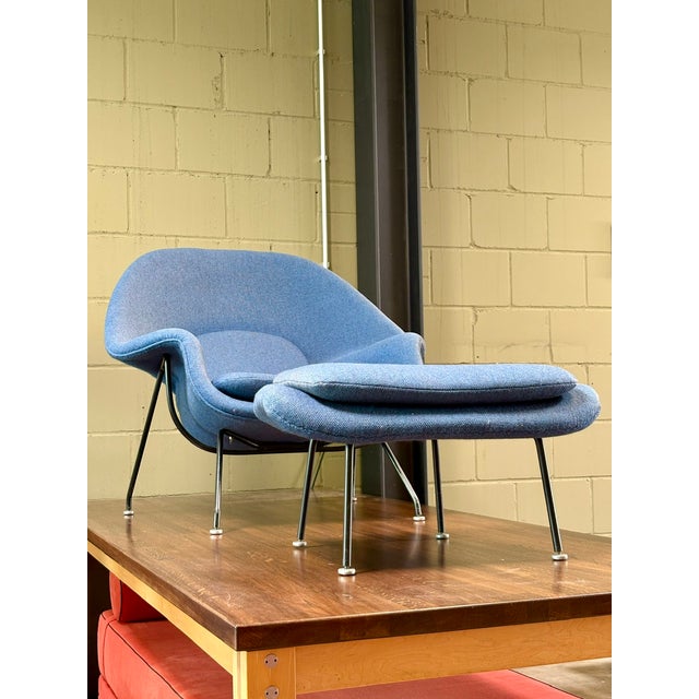 Set of Womb Chair and Ottoman by Eero Saarinen for Knoll International, 1960 For Sale - Image 15 of 18