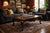 Oversized Vintage Carved Wood Coffee Table With Claw Feet And Gilded Accents Kindly note photo number two (2) is a digital...