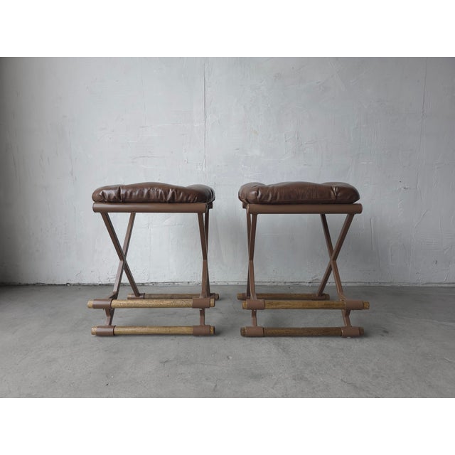 Cleo Baldon Pair of 1970's Counter Stools After Cleo Baldon For Sale - Image 4 of 11