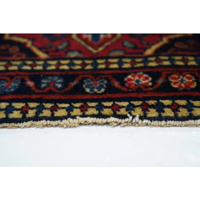 Red Antique Sarouk Rug 1'11'' x 2'4'' For Sale - Image 8 of 12