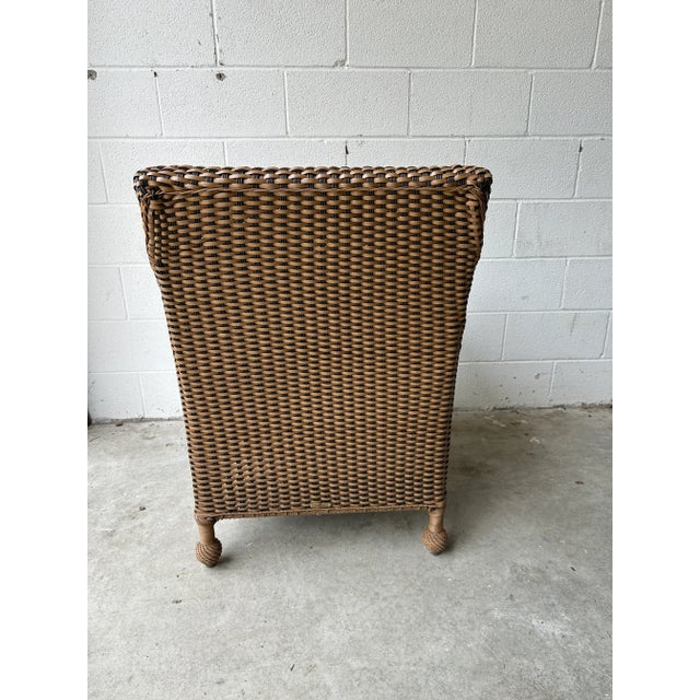 Tommy Bahama Tommy Bahama Weathered Resin Wicker Chair For Sale - Image 4 of 8