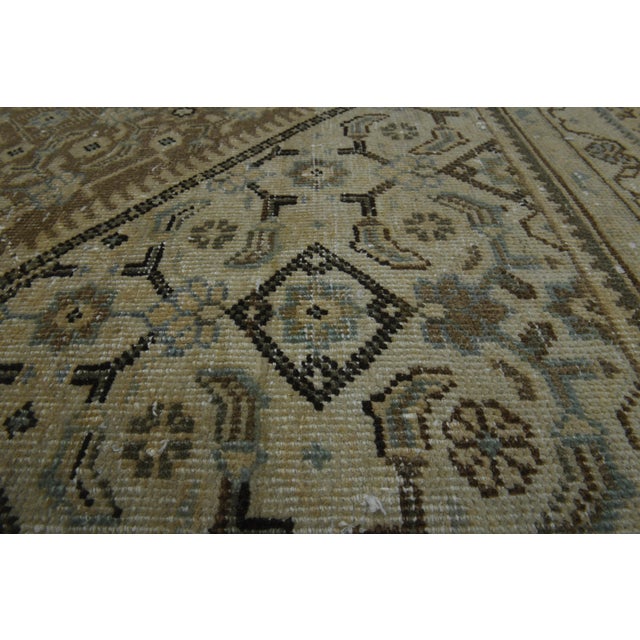 1970s Vintage Persian Handknotted Wool Green Oversize Area Rug For Sale - Image 10 of 11