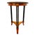 A beautifully crafted Neoclassical style accent table featuring a round mahogany top with a sunburst (starburst) veneer...