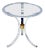 Round Crome and Brass Glass Top Occasional Side Table For Sale