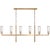 Liaison Large Linear Chandelier in Antique-Burnished Brass with Clear Glass Designer: Kelly Wearstler Canopy: 4.5" x 29.5"...