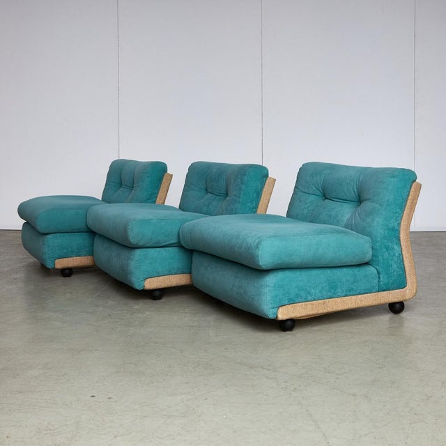 Amanta Modular Sofa by Mario Bellini for C&b Italy, 1966, Set of 3 For Sale - Image 3 of 18