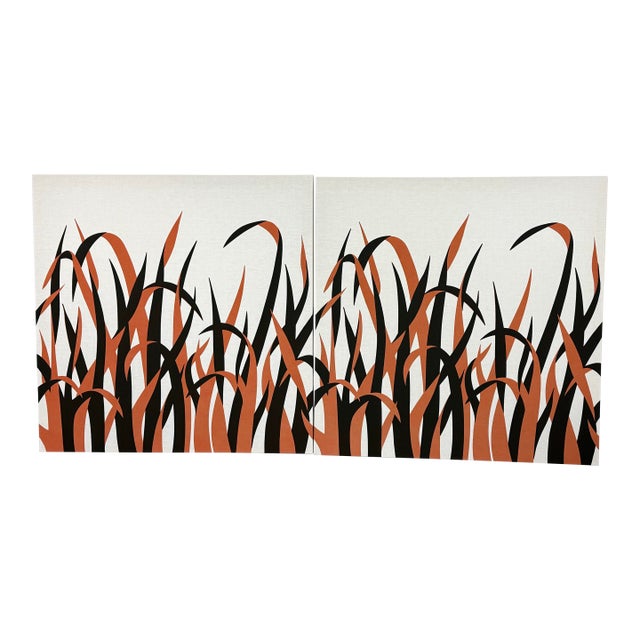 Victor Langer Graphilia Printed Canvas Panels, Circa 1973 For Sale