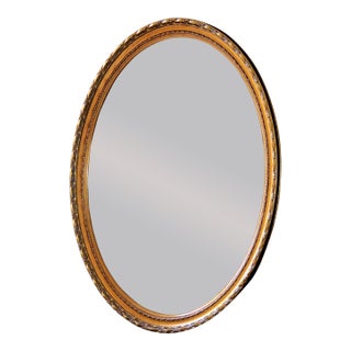 Vintage LaBarge Oval Gilt Mirror – Hollywood Regency Gold Framed Wall Mirror, Circa 1980s - 1990s For Sale