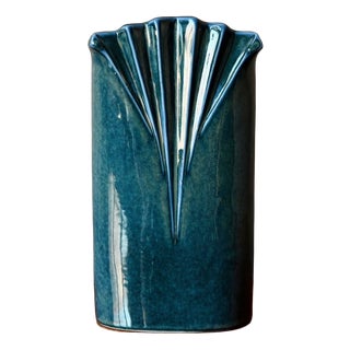 Vintage Art Deco Porcelain Vase from Virebent, 1970s For Sale