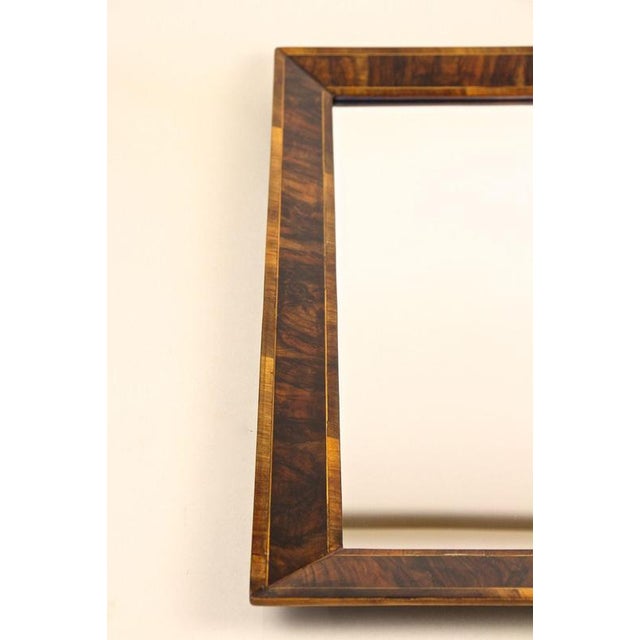 Antique Biedermeier Wall Mirror in Walnut Frame, 1830 For Sale - Image 10 of 16