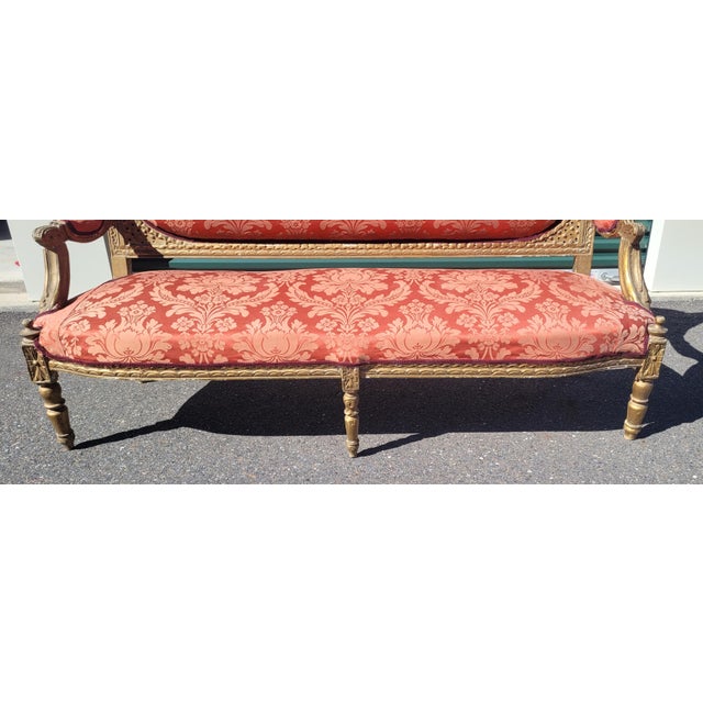Rococo Antique Imperial Style French Rococo Settee For Sale - Image 3 of 12
