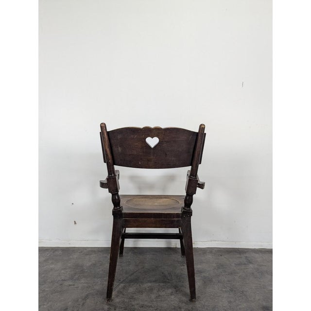 Brutalist Armchair in Wood For Sale - Image 4 of 6