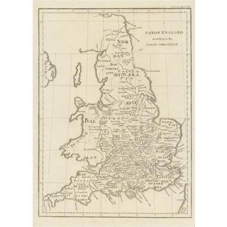 Antique Map of Saxon England, 1806 For Sale