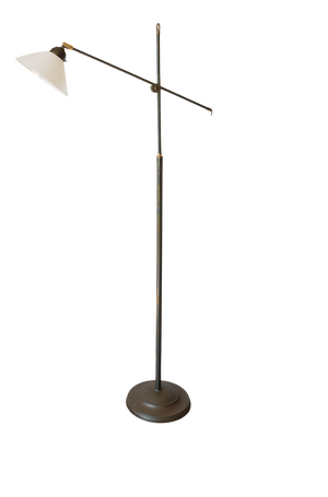 Vintage Floor Lamp in Brass and Glass