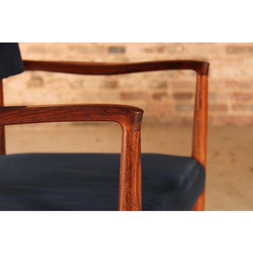 Rosewood Dining Chairs with Blue Velvet Upholstery from Robert Heritage, 1960s, Set of 6 For Sale - Image 13 of 15