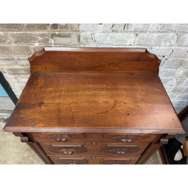 Late 19th Century Antique Victorian Eastlake Commode For Sale - Image 5 of 11
