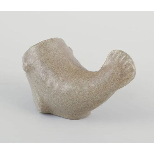 Ceramic Vase in the Shape of Fish from Arne Bang For Sale - Image 4 of 8