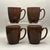 Vintage Corelle Stoneware Chocolate Brown Coffee Mugs - Set of 4 For Sale - Image 4 of 11
