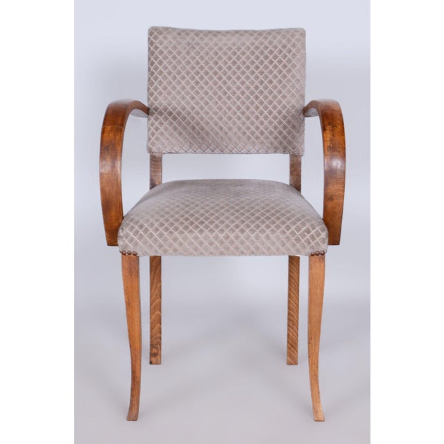 1930s Art Deco Armchair in Beech by Jules Leleu, 1930s For Sale - Image 5 of 8