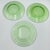 1930s 1930's Anchor Hocking Green Depression Glass Swirl & Optic Luncheon 3pc Plate Set For Sale - Image 5 of 5