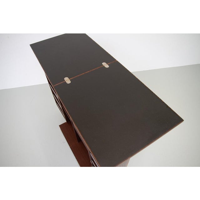 Brown Danish Modern Folding Dry Bar in Wengé by Dyrlund, 1960s For Sale - Image 8 of 18