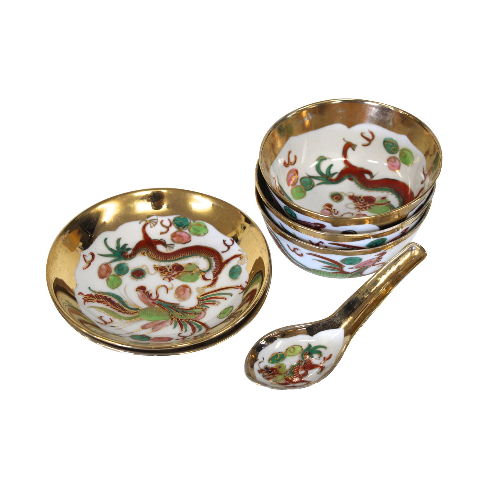 Chinese Porcelain Soup Bowl Set 6 Pieces Chairish