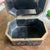 19th-Century Chinese Export Lacquer Tea Caddy Box With Gilt and Painted Figural Cartouches For Sale In Providence - Image 6 of 7