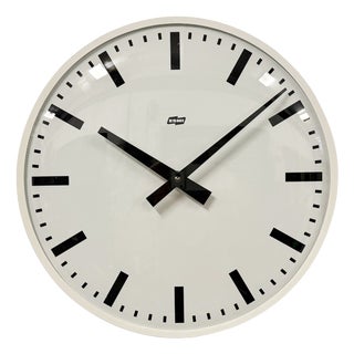 Vintage White Bakelite Wall Clock from Esmi, 1980s For Sale