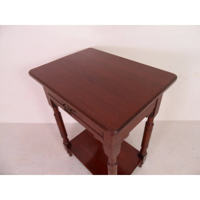 Art Nouveau Mahogany Side Table, 1890s For Sale - Image 5 of 11