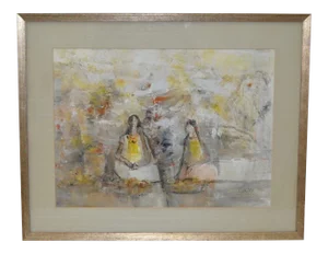 Jaime Oates Original Painting "Fruit Vendors" C.1974
