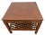 1960s MCM Ming Style Wood Coffee / End Table With Open Geometric Fretwork Lower Shelf For Sale - Image 4 of 12