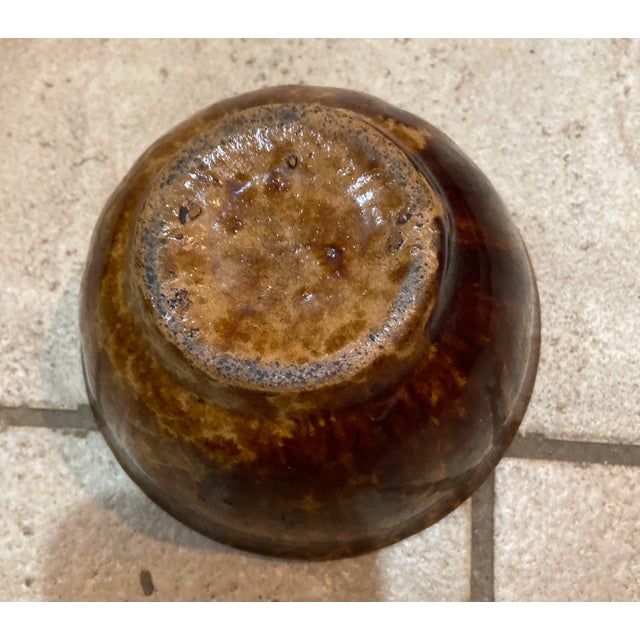 Antique Rockingham Spongeware Mixing Bowl For Sale In Savannah - Image 6 of 13