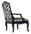 Black Vintage Faux Zebra Upholstered Chair, Pair For Sale - Image 8 of 15