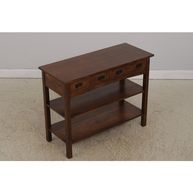 Age: C.2003 Details: Finish no.32 Dovetailed Drawer Construction Arts & Crafts Style Solid Oak Hammered Copper Hardware...
