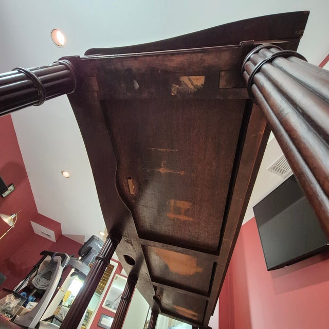 Circa 1790 Gillows Era George III English Regency Mahogany Serpentine Sideboard Table Serving Table For Sale - Image 15 of 17