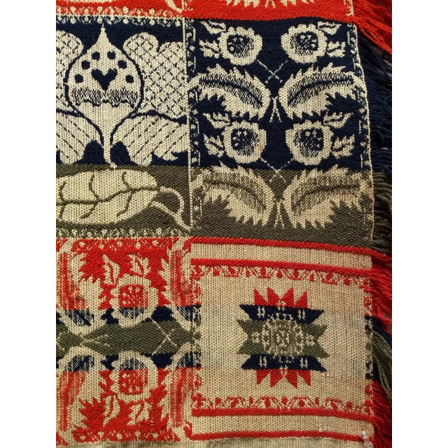 1840s Handwoven American Coverlet, Floral Motif, Signed Elizabeth Yohe For Sale In Chicago - Image 6 of 8