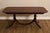Regency Style Banded Mahogany Double Pedestal Dining Table With 2 Leaves For Sale - Image 18 of 18