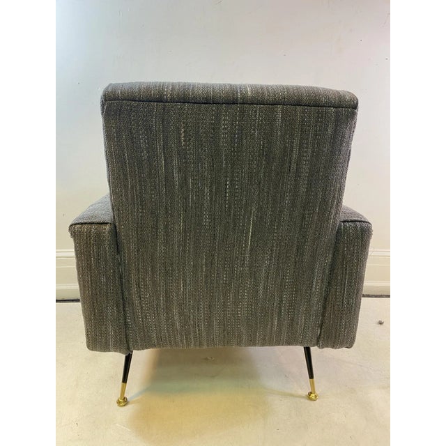 Textile 1950s Marco Zanuso Mid-Century Modern Italian Armchairs Designed - A Pair For Sale - Image 7 of 11