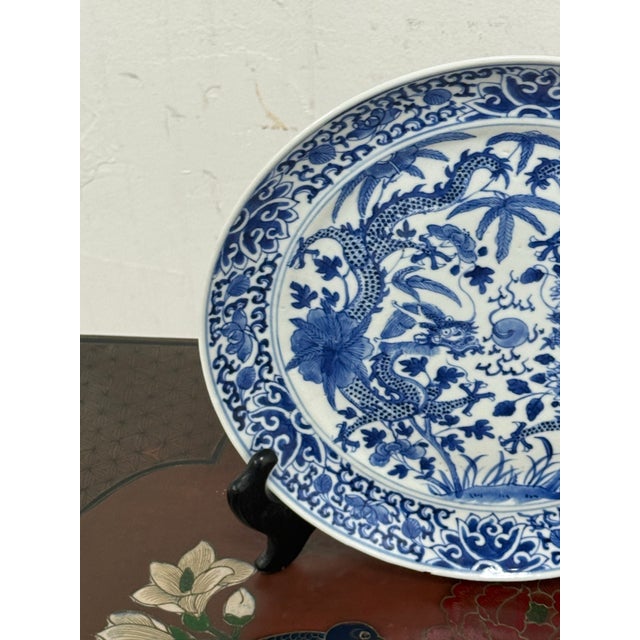 Chinese Porcelain Dragon Plate, Antique For Sale - Image 11 of 12