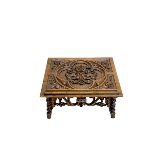 Unique, beautifully sculptural Bible stand for the church, Gothic Revival style This antique Bible stand, featuring...