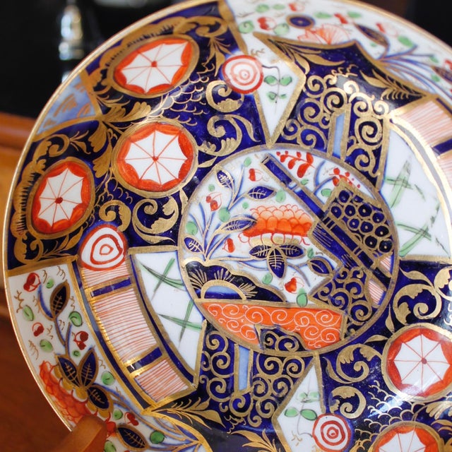 Early 19th Century Derby Early 19th Century Gilt Imari Cup and Saucer For Sale - Image 5 of 13