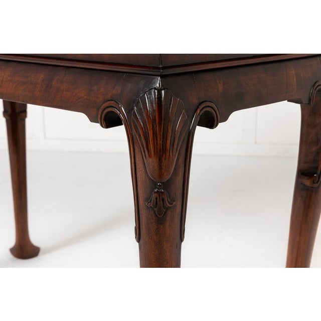 An George I Style English Mahogany Side Table with Marble Top, c.1910. This handsome table was made in the early 20th...
