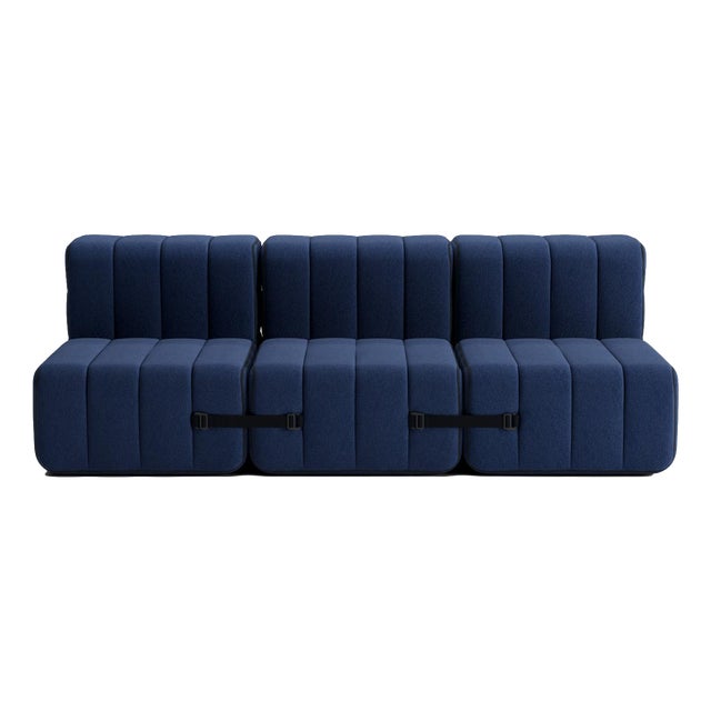 Modular Sofa Bed with Sleeping Function in Jet Fabric by Ambivalenz, Set of 6 For Sale