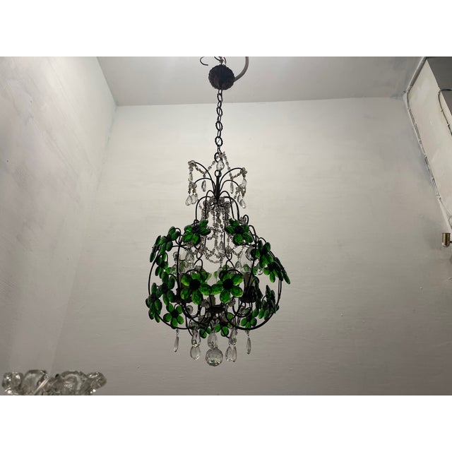 Green Murano Flower Pendant, 1950s For Sale - Image 11 of 18