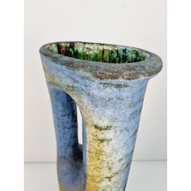 Large Fireclay Ceramic Floor Vase by Ágoston Simó, 1960s For Sale - Image 11 of 18
