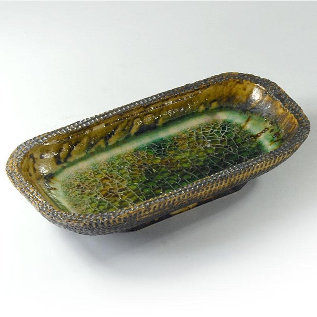 Brutalist Ceramic Dish from Agu Reuver Holland, 1960s For Sale - Image 6 of 11